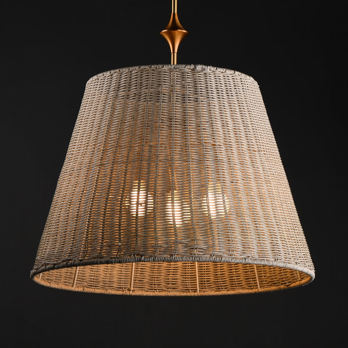 Maxim - 21488WWTNAB - Three Light Pendant - Baja - Natural Aged Brass