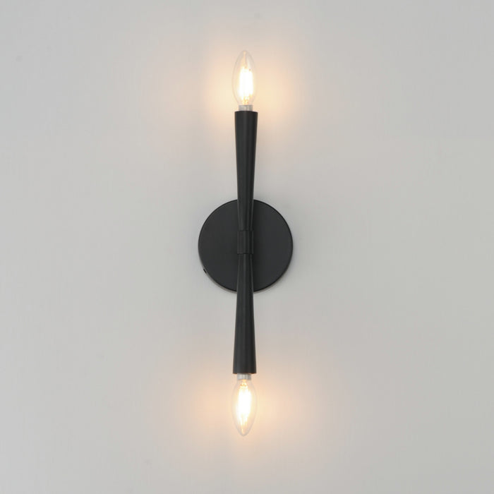 Maxim - 24620BK - Two Light Wall Sconce - Rome - Black
