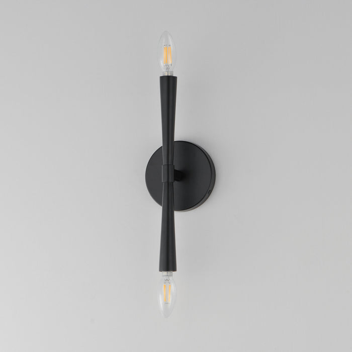 Maxim - 24620BK - Two Light Wall Sconce - Rome - Black