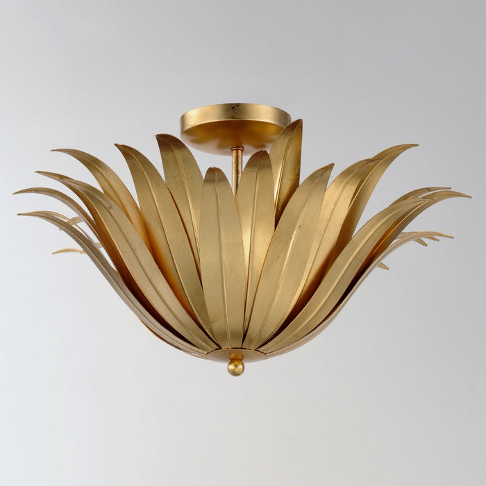 Maxim - 28710GL - Three Light Semi Flush/Pendant Convertible - Firenze - Gold Leaf