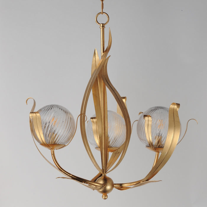 Maxim - 28713CRGL - Three Light Pendant - Firenze - Gold Leaf