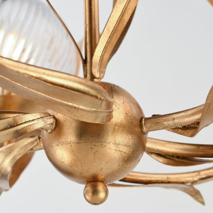Maxim - 28716CRGL - Six Light Chandelier - Firenze - Gold Leaf
