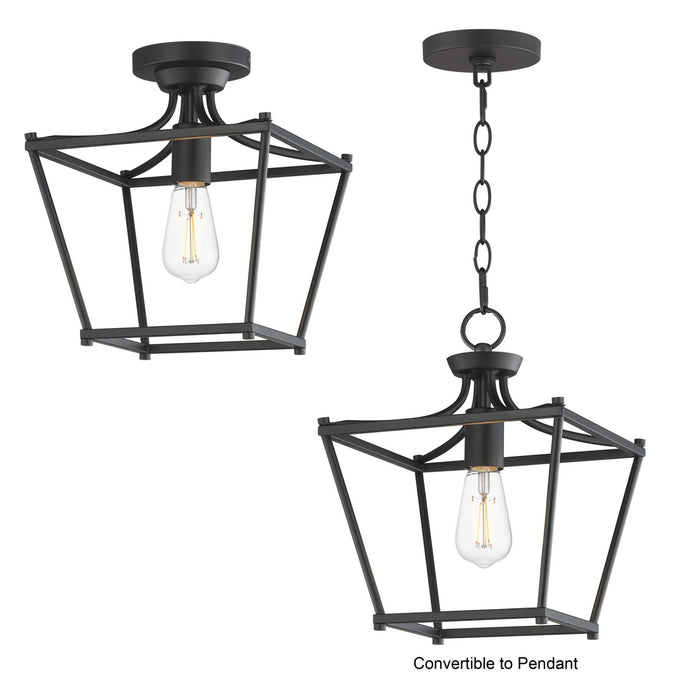 Maxim - 25311BK - One Light Pendant / Semi-Flush - Clifton - Black