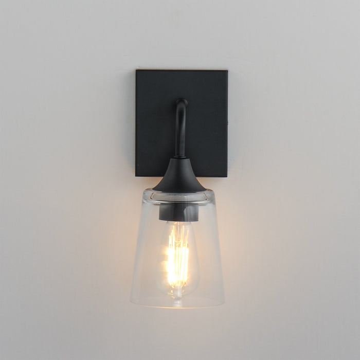 Maxim - 12881CLBK - One Light Wall Sconce - Hudson - Black