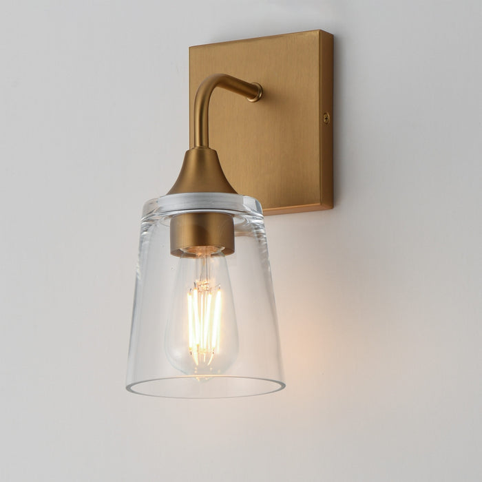 Maxim - 12881CLNAB - One Light Wall Sconce - Hudson - Natural Aged Brass