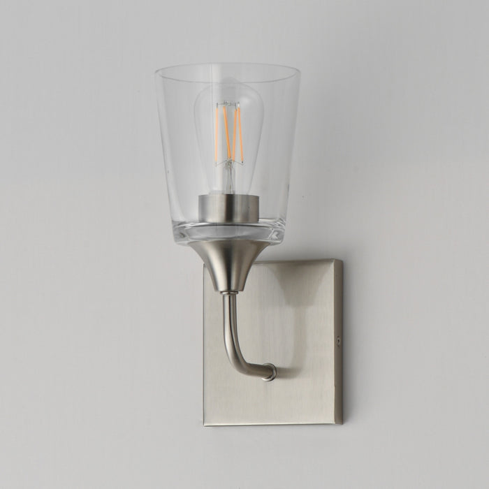 Maxim - 12881CLSN - One Light Wall Sconce - Hudson - Satin Nickel