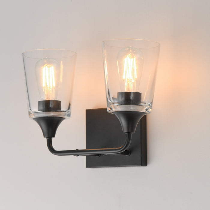 Maxim - 12882CLBK - Two Light Bath Vanity - Hudson - Black