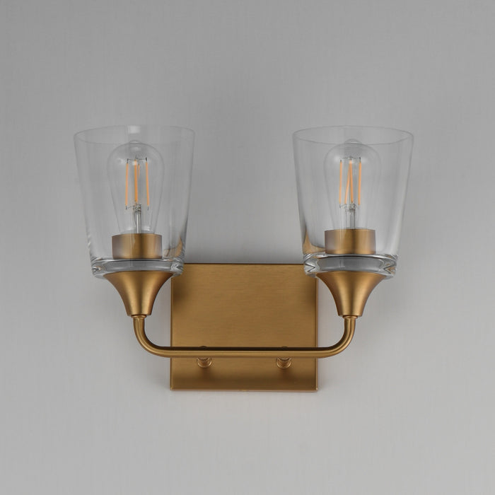 Maxim - 12882CLNAB - Two Light Bath Vanity - Hudson - Natural Aged Brass