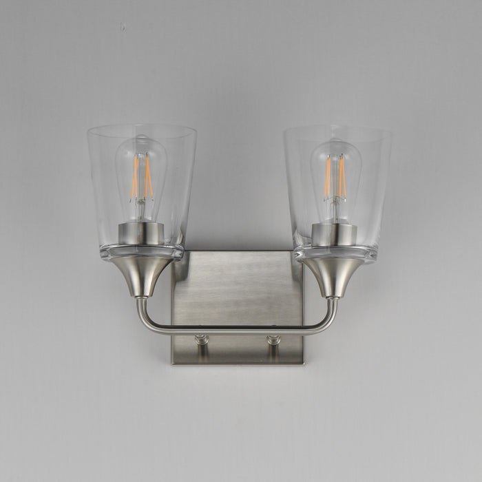 Maxim - 12882CLSN - Two Light Bath Vanity - Hudson - Satin Nickel