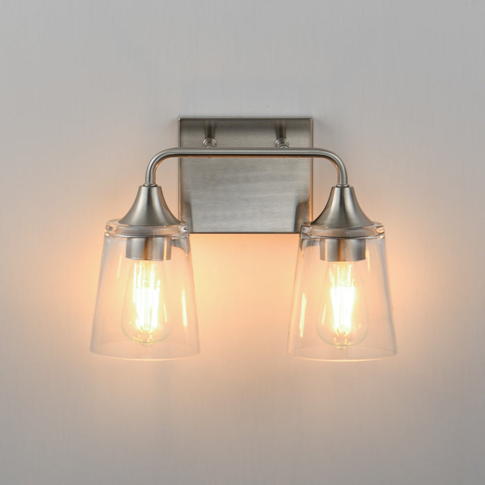 Maxim - 12882CLSN - Two Light Bath Vanity - Hudson - Satin Nickel