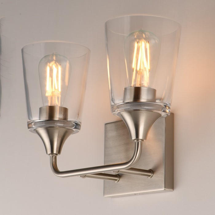 Maxim - 12882CLSN - Two Light Bath Vanity - Hudson - Satin Nickel