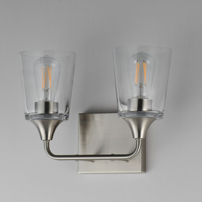 Maxim - 12882CLSN - Two Light Bath Vanity - Hudson - Satin Nickel