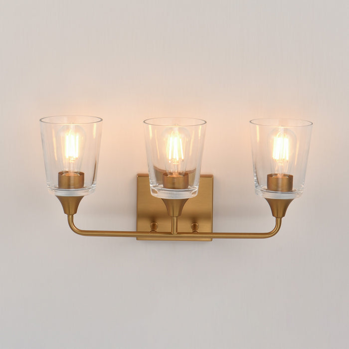 Maxim - 12883CLNAB - Three Light Bath Vanity - Hudson - Natural Aged Brass