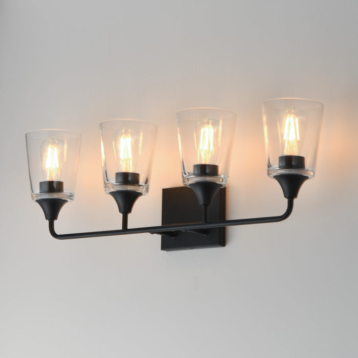 Maxim - 12884CLBK - Four Light Bath Vanity - Hudson - Black