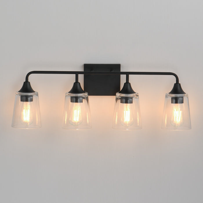 Maxim - 12884CLBK - Four Light Bath Vanity - Hudson - Black