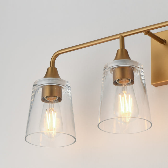 Maxim - 12884CLNAB - Four Light Bath Vanity - Hudson - Natural Aged Brass