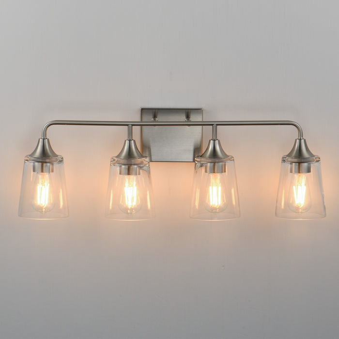Maxim - 12884CLSN - Four Light Bath Vanity - Hudson - Satin Nickel