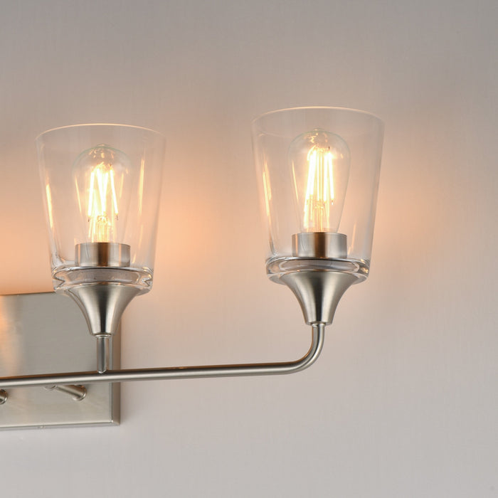 Maxim - 12884CLSN - Four Light Bath Vanity - Hudson - Satin Nickel