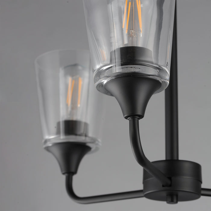 Maxim - 12873CLBK - Three Light Chandelier - Hudson - Black