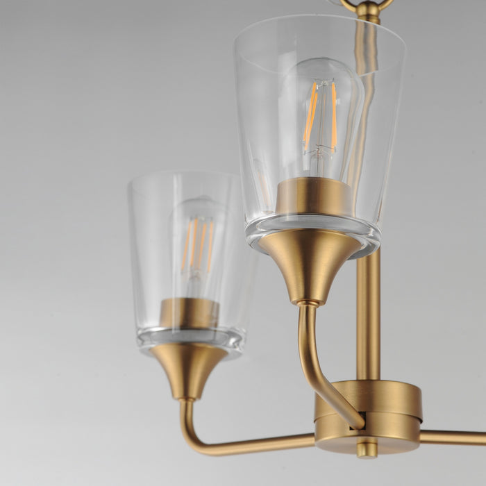 Maxim - 12873CLNAB - Three Light Chandelier - Hudson - Natural Aged Brass