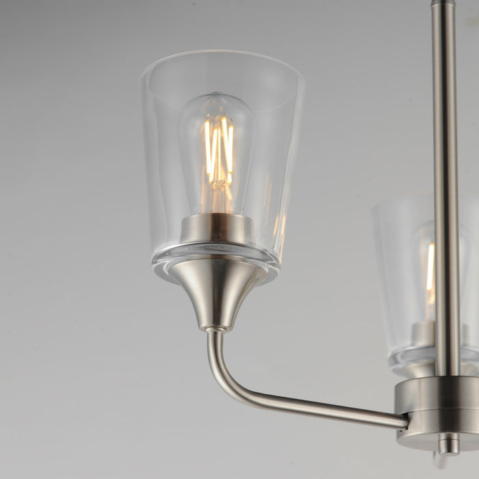 Maxim - 12873CLSN - Three Light Chandelier - Hudson - Satin Nickel