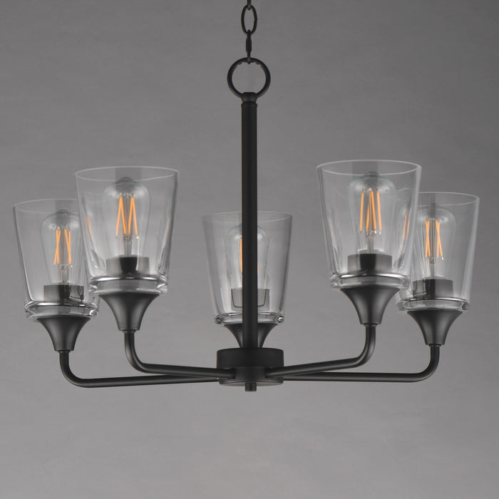 Maxim - 12875CLBK - Five Light Chandelier - Hudson - Black
