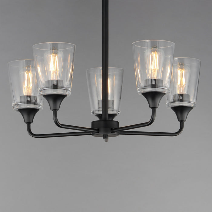 Maxim - 12875CLBK - Five Light Chandelier - Hudson - Black