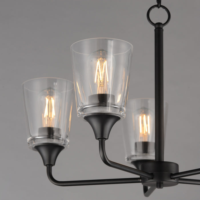 Maxim - 12875CLBK - Five Light Chandelier - Hudson - Black