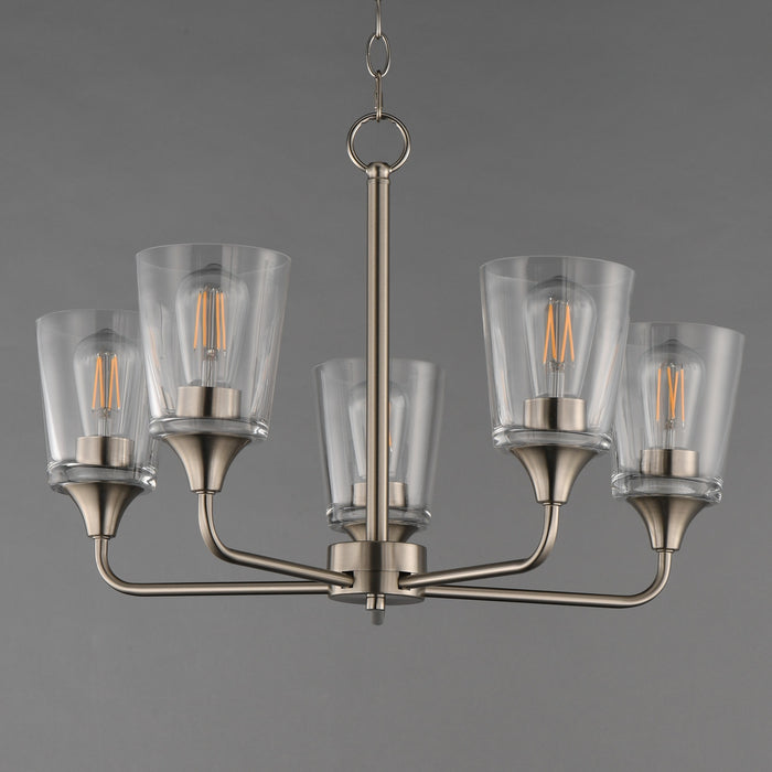 Maxim - 12875CLSN - Five Light Chandelier - Hudson - Satin Nickel