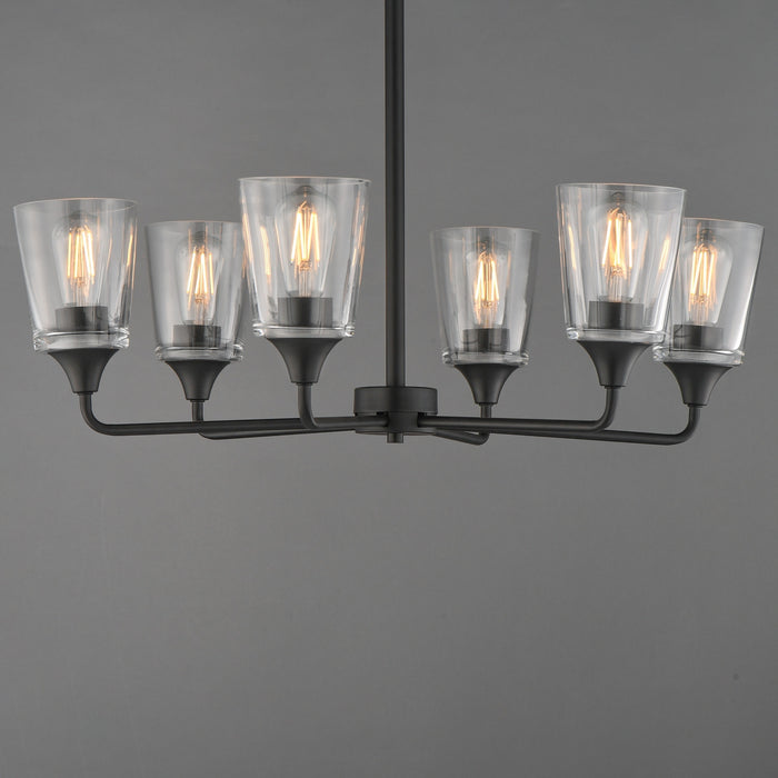 Maxim - 12876CLBK - Six Light Chandelier - Hudson - Black