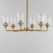 Maxim - 12876CLNAB - Six Light Chandelier - Hudson - Natural Aged Brass