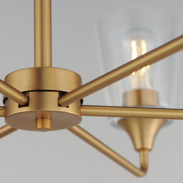 Maxim - 12876CLNAB - Six Light Chandelier - Hudson - Natural Aged Brass