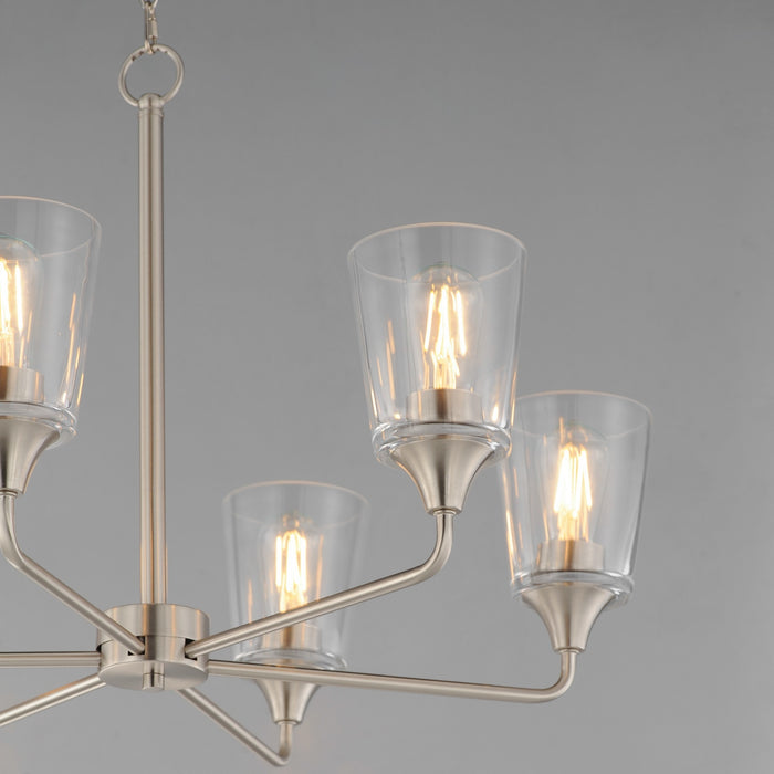 Maxim - 12876CLSN - Six Light Chandelier - Hudson - Satin Nickel