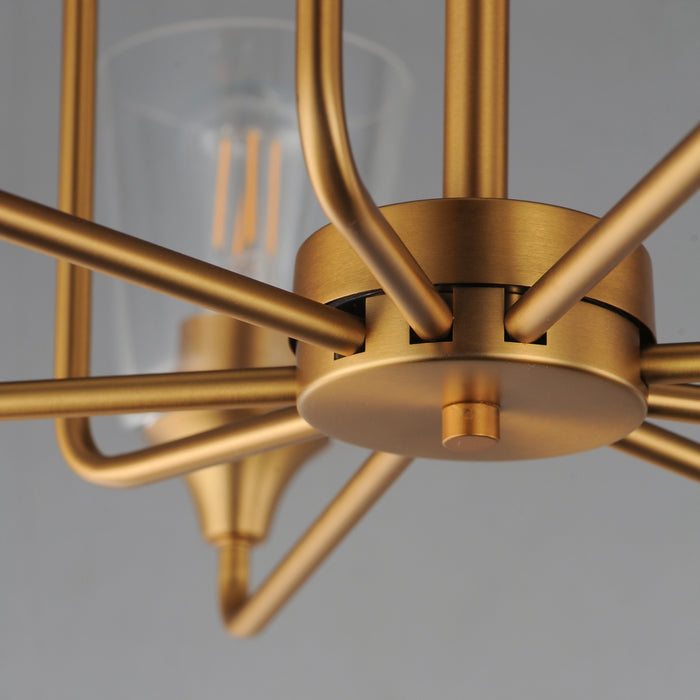 Maxim - 12879CLNAB - Nine Light Chandelier - Hudson - Natural Aged Brass