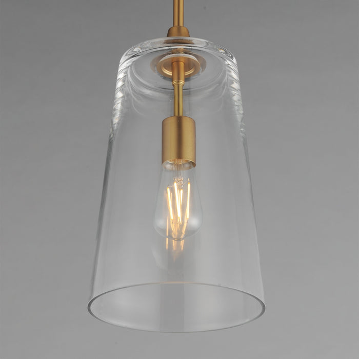 Maxim - 12886CLNAB - One Light Pendant - Hudson - Natural Aged Brass