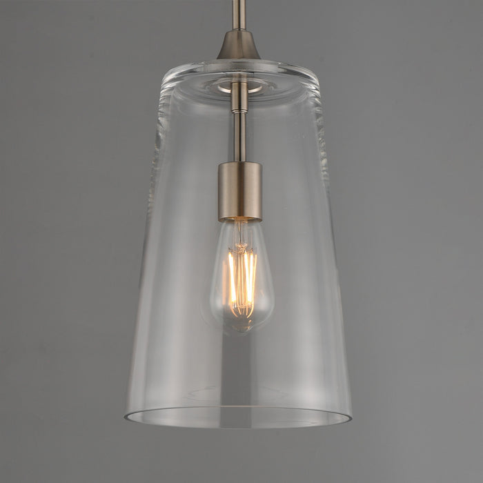 Maxim - 12886CLSN - One Light Pendant - Hudson - Satin Nickel