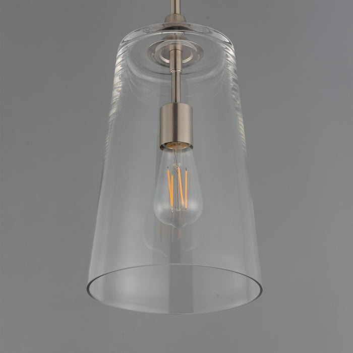 Maxim - 12886CLSN - One Light Pendant - Hudson - Satin Nickel