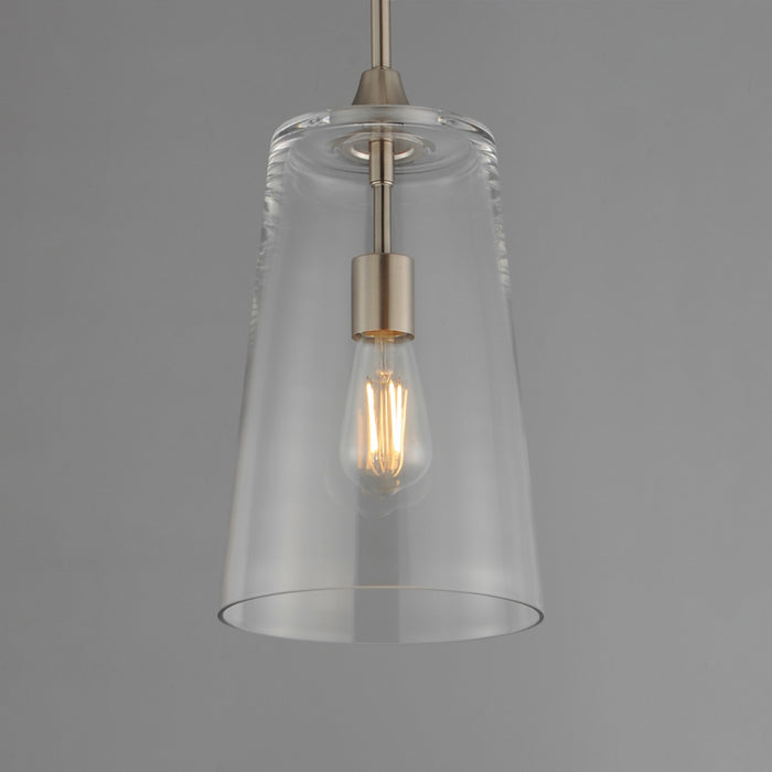 Maxim - 12886CLSN - One Light Pendant - Hudson - Satin Nickel