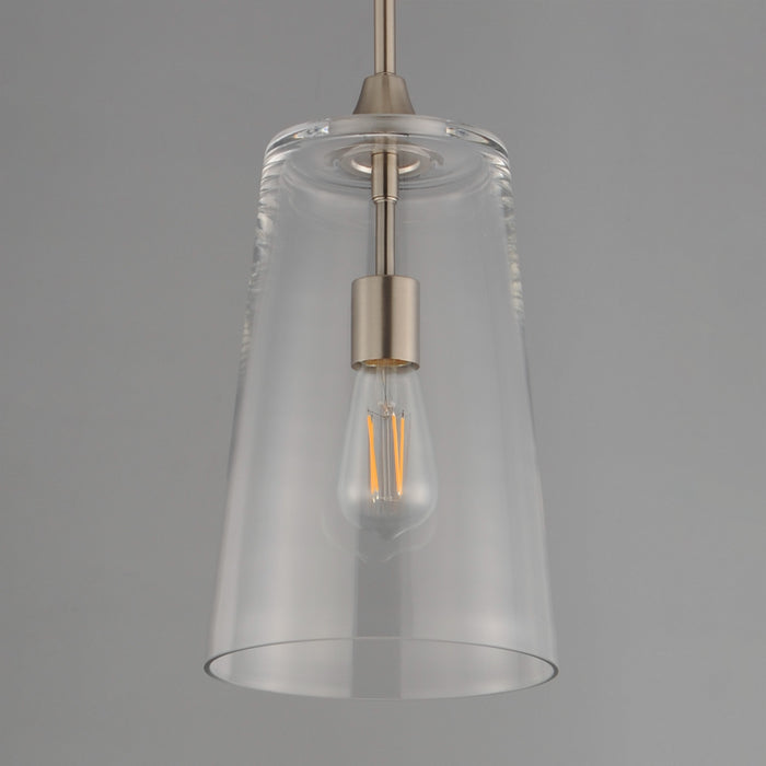 Maxim - 12886CLSN - One Light Pendant - Hudson - Satin Nickel