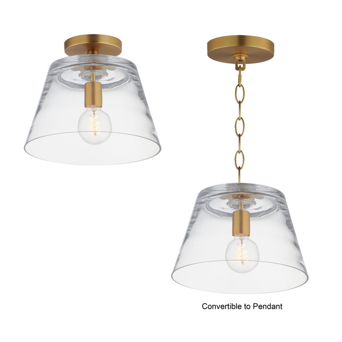 Maxim - 12880CLNAB - One Light Pendant - Hudson - Natural Aged Brass