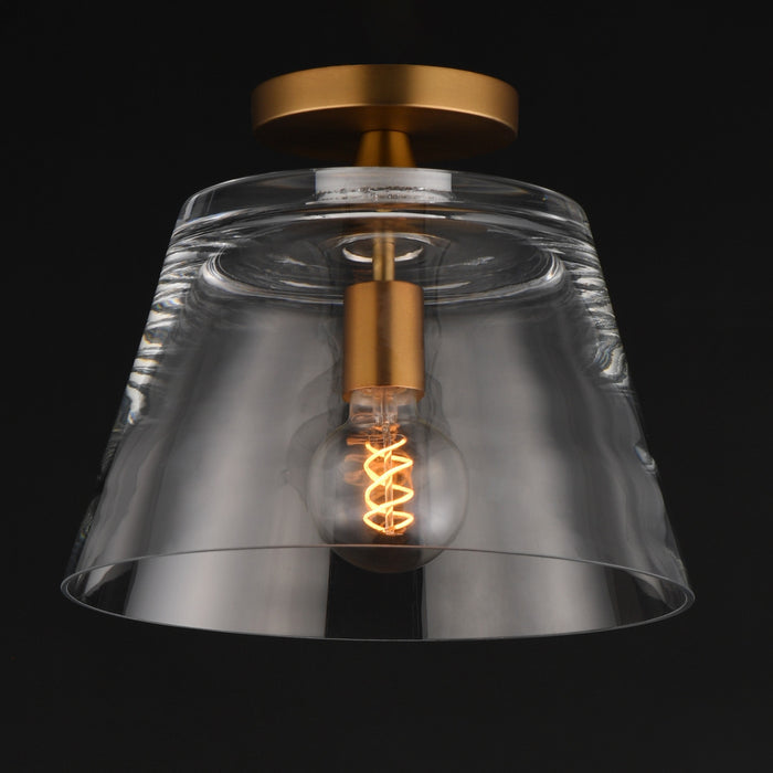 Maxim - 12880CLNAB - One Light Pendant - Hudson - Natural Aged Brass