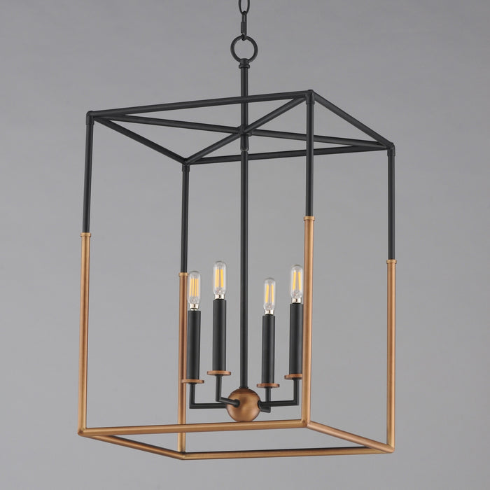 Maxim - 28625BKWBR - Four Light Pendant - SoHo - Black/Weathered Brass