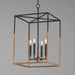 Maxim - 28625BKWBR - Four Light Pendant - SoHo - Black/Weathered Brass