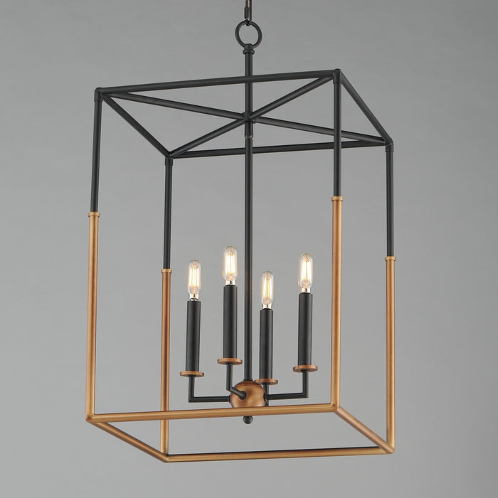Maxim - 28625BKWBR - Four Light Pendant - SoHo - Black/Weathered Brass