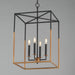 Maxim - 28625BKWBR - Four Light Pendant - SoHo - Black/Weathered Brass