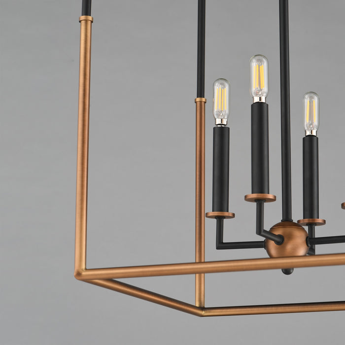 Maxim - 28625BKWBR - Four Light Pendant - SoHo - Black/Weathered Brass
