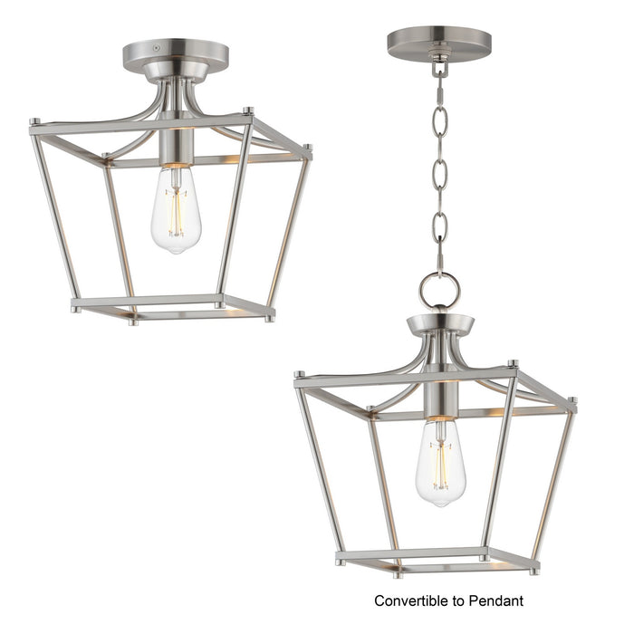 Maxim - 25311SN - One Light Pendant / Semi-Flush - Clifton - Satin Nickel