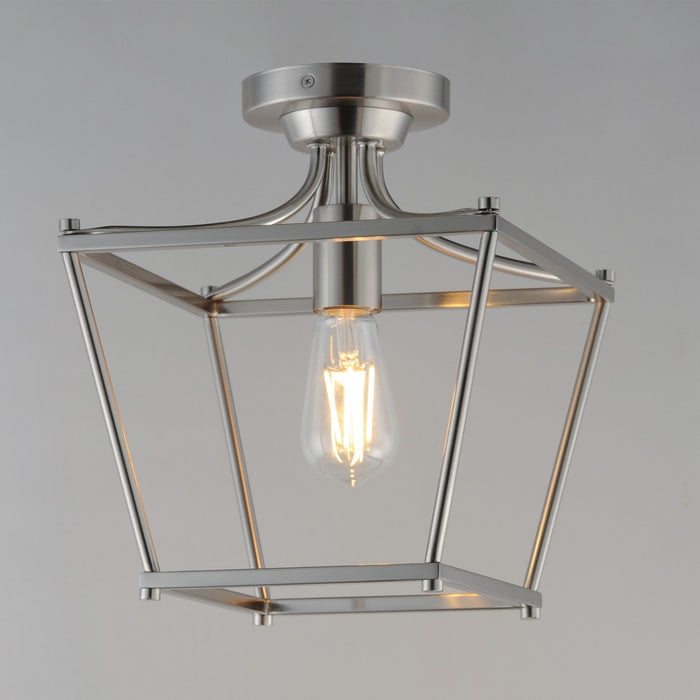 Maxim - 25311SN - One Light Pendant / Semi-Flush - Clifton - Satin Nickel