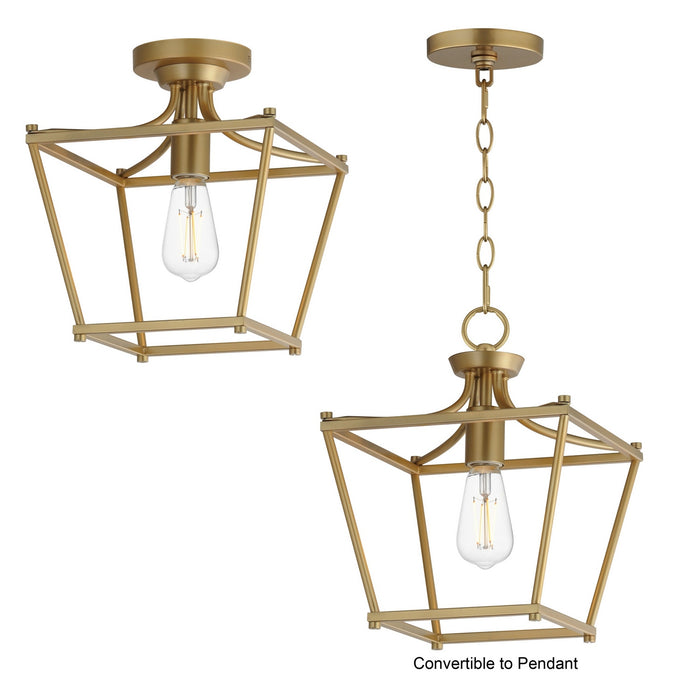 Maxim - 25311NAB - One Light Pendant / Semi-Flush - Clifton - Natural Aged Brass