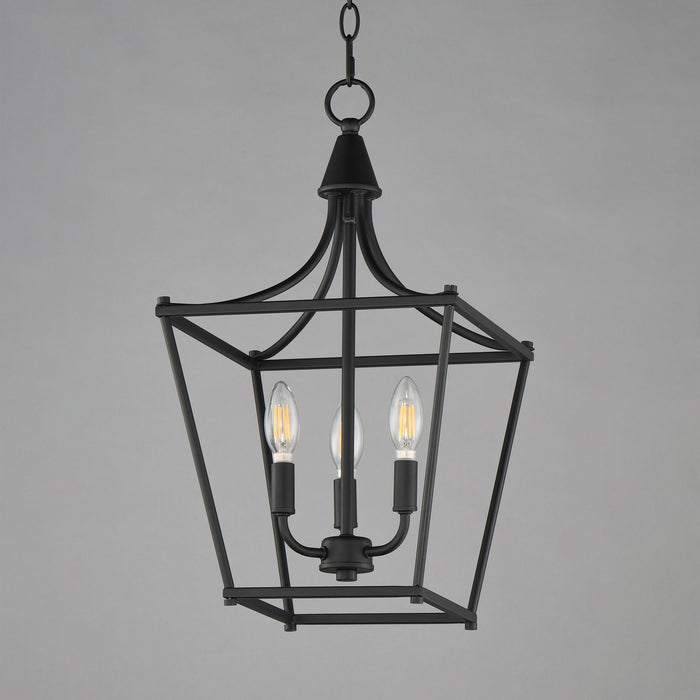 Maxim - 25313BK - Three Light Pendant - Clifton - Black